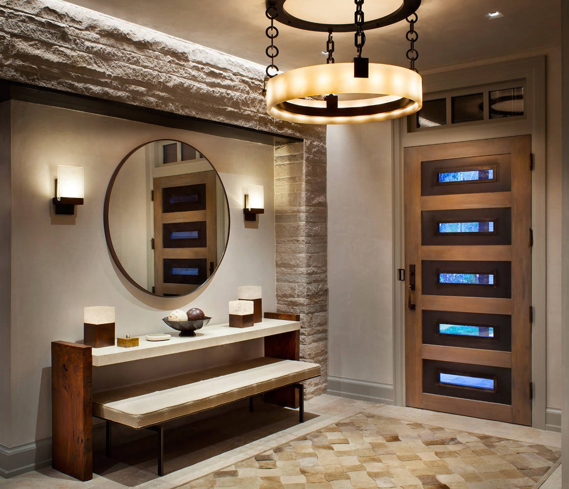 Rustic entryway, by Jensen Design in Telluride, CO