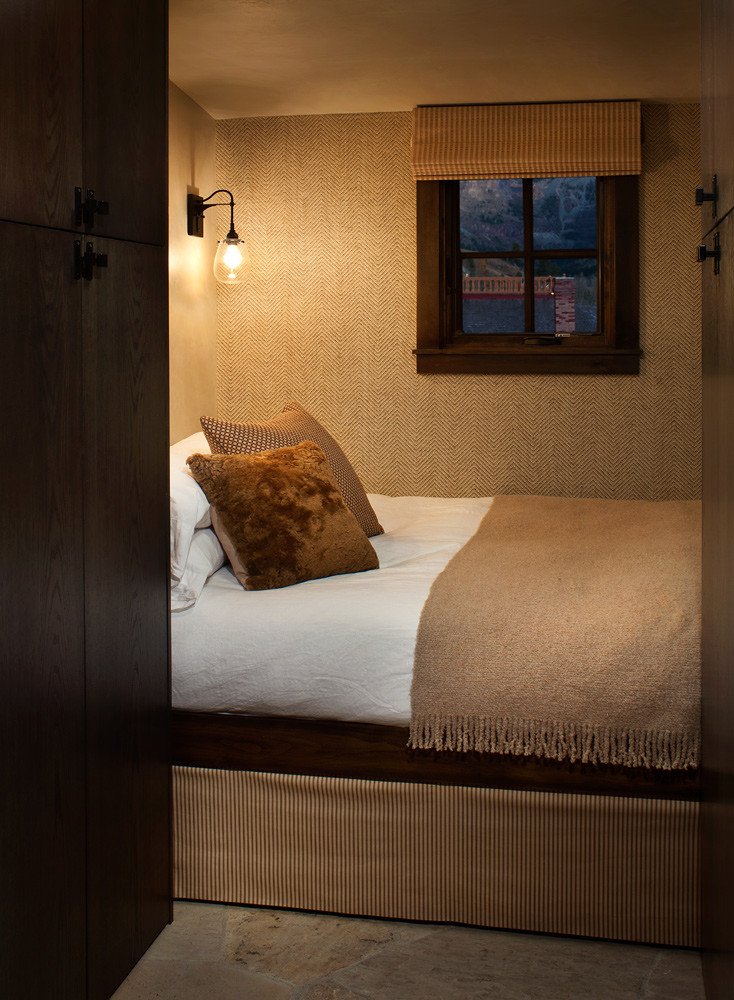 Mountain style bedroom, by Jensen Design in Telluride, CO