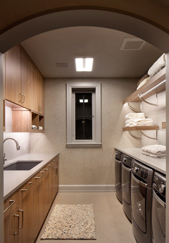 Rustic laundry room, by Jensen Design in Telluride, CO