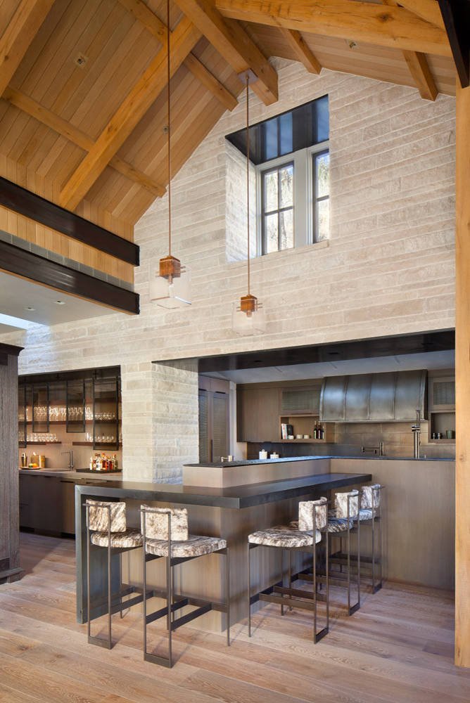 Mountain style kitchen, by Jensen Design in Telluride, CO