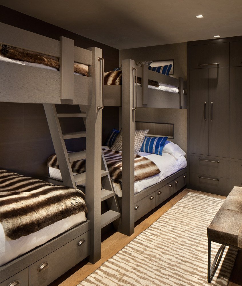 Mountain style bedroom, by Jensen Design in Telluride, CO