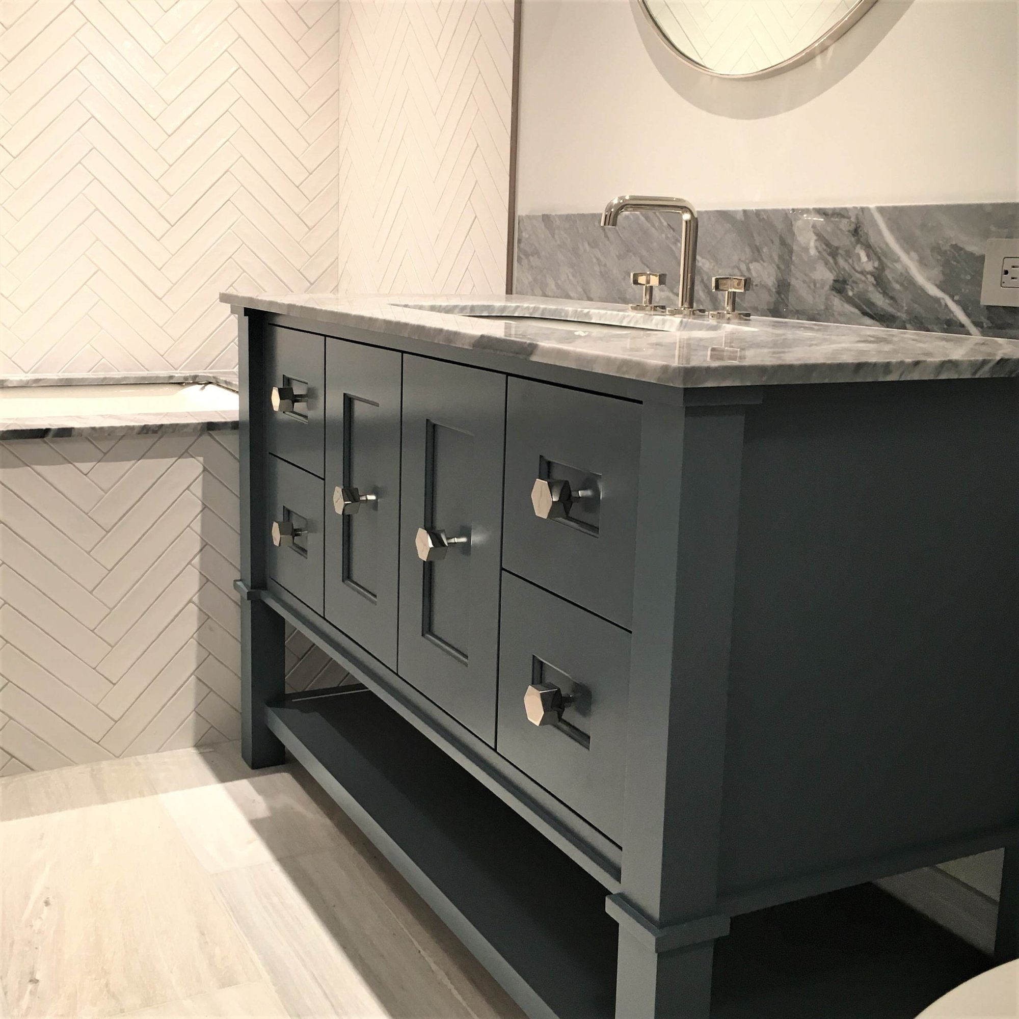 Minimalist bathroom, by Jensen Design in Telluride, CO