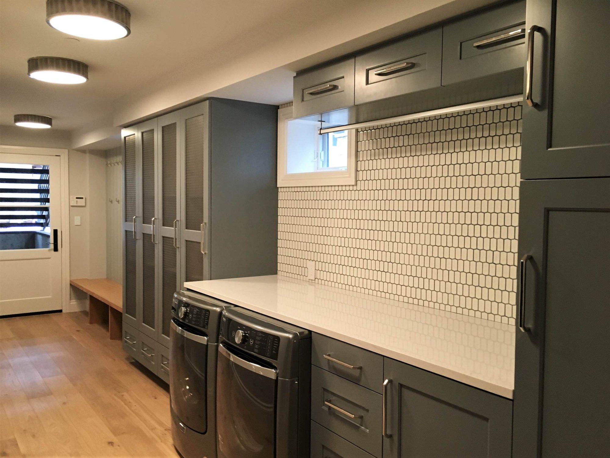 Minimalist laundry room, by Jensen Design in Telluride, CO