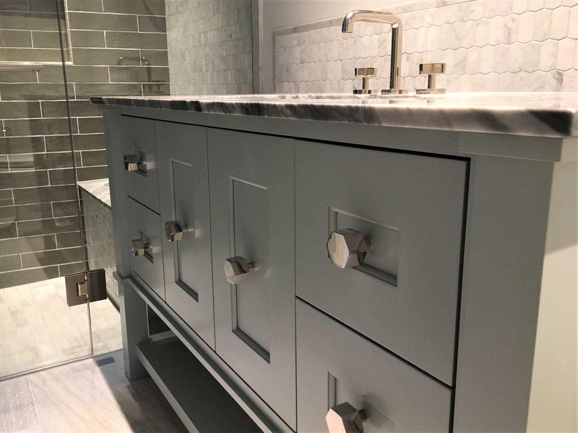 Modern bathroom, by Jensen Design in Telluride, CO