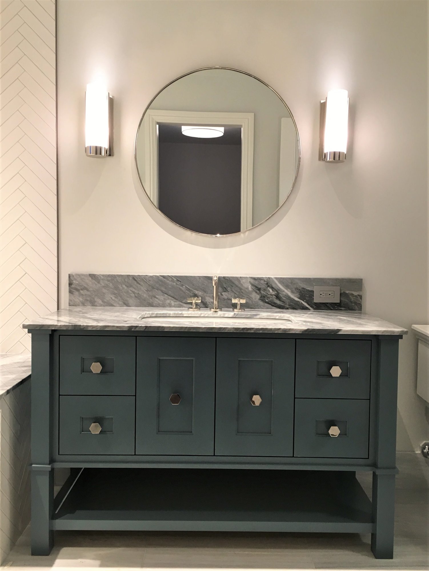 Minimalist bathroom, by Jensen Design in Telluride, CO