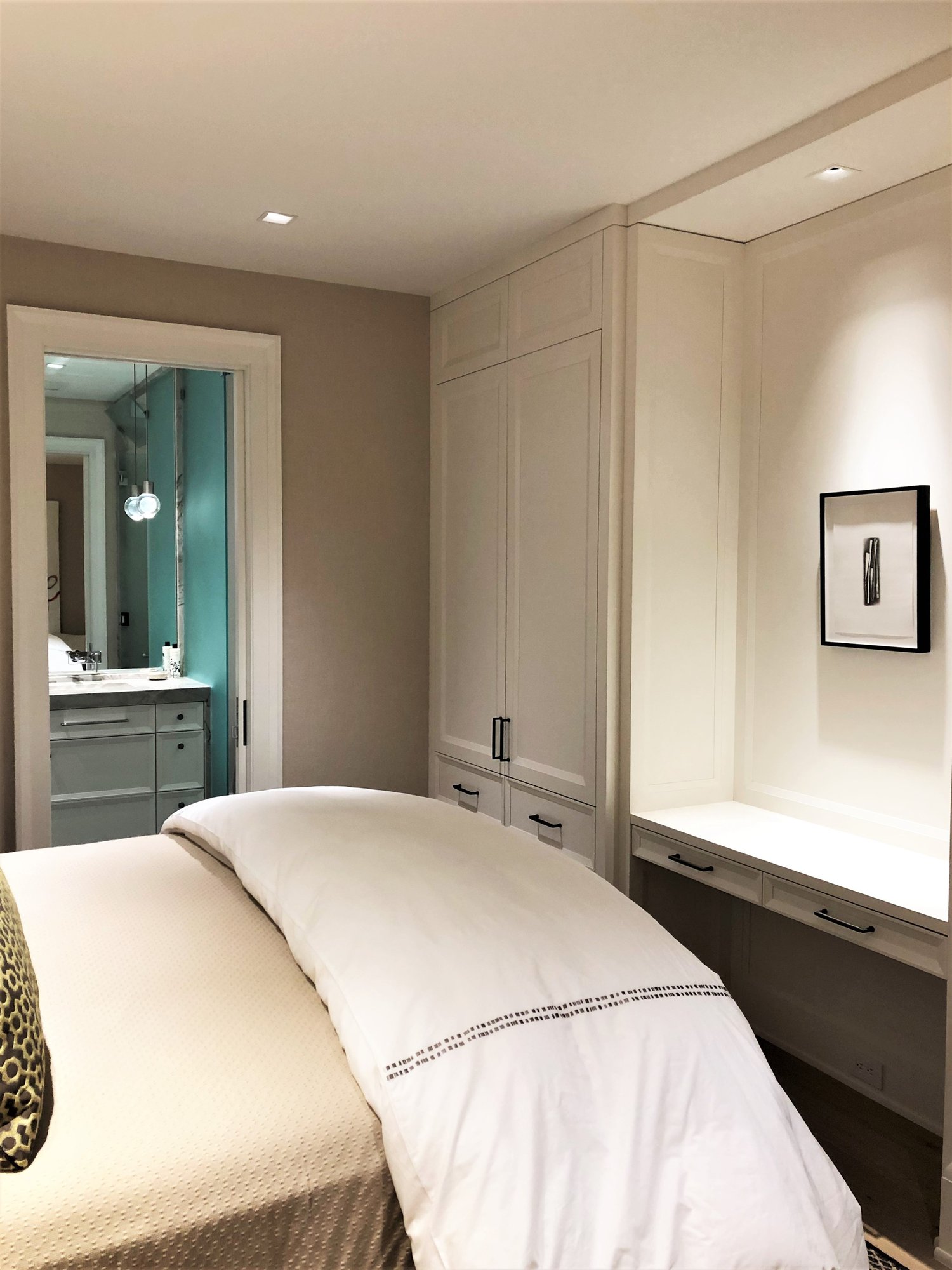 Transitional bedroom, by Jensen Design in Telluride, CO