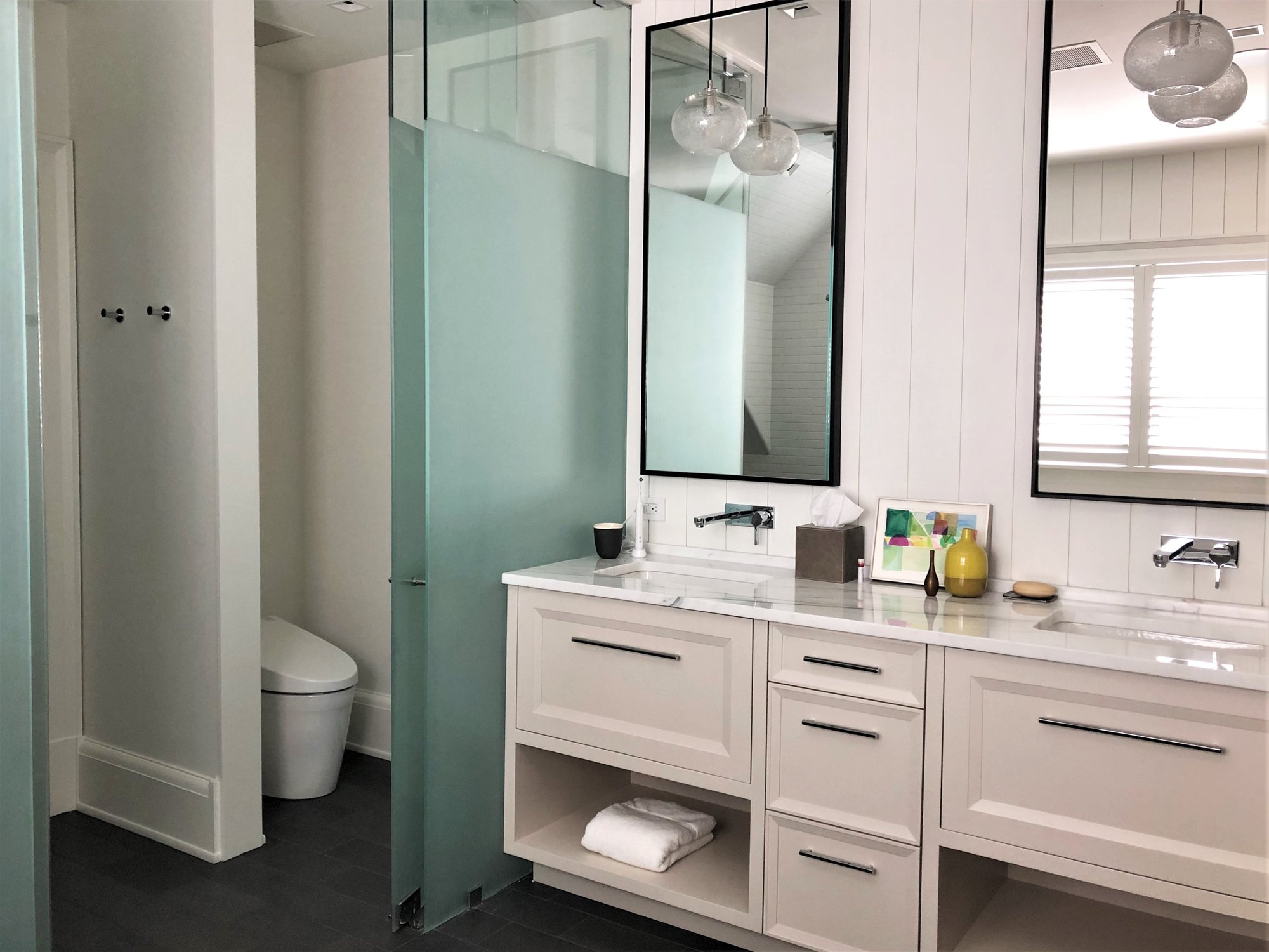 Transitional bathroom, by Jensen Design in Telluride, CO