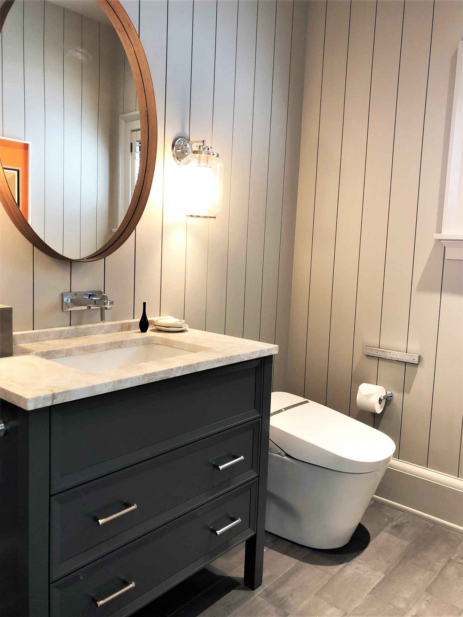 Transitional bathroom, by Jensen Design in Telluride, CO