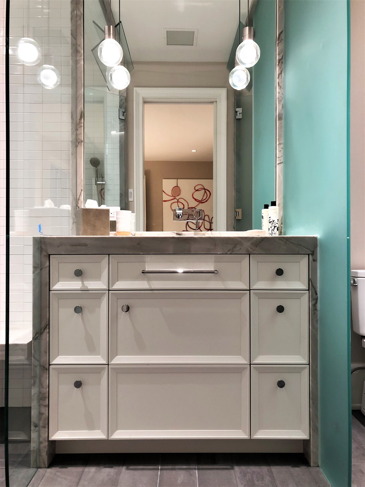 Transitional bathroom, by Jensen Design in Telluride, CO