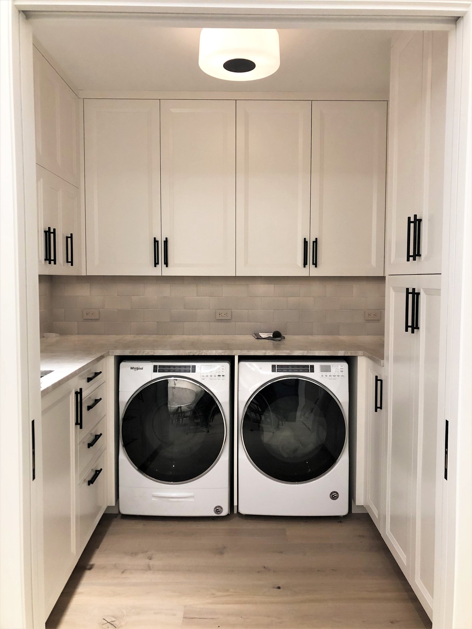 Transitional laundry room, by Jensen Design in Telluride, CO